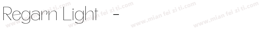 Regarn Light 字体字体转换